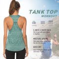 thumbnail image 4 of Chalecos mujer Mujeres Workout Tops Racer Back Solid sin mangas Yoga Fitness Running Gym Lounging Qu Tomshoo Chalecos mujer, 4 of 6