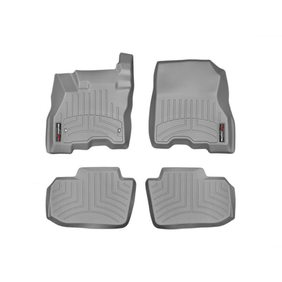 WeatherTech Custom Fit FloorLiners compatible with 2013-2017 Nissan Leaf - 1st & 2nd Row (2-pc. Rear Liner), Grey