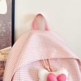 thumbnail image 6 of HJYCHN Toddler Backpack Plaid Bow Design Large Capacity Daypack for Kids Boys Girls School Travel Kids School Backpack Pink One Size, 6 of 7