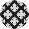 thumbnail image 1 of Ahgly Company Machine Washable Indoor Round Transitional Charcoal Black Area Rugs, 6' Round, 1 of 7
