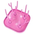 thumbnail image 2 of Portavasos ahorrador de espacio portabotellas con bandeja rosa + azul perfecl Rejilla de drenaje, 2 of 8