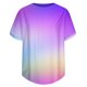 thumbnail image 4 of mfyjkho Tops Bohemios Para Mujer, Camiseta De Manga Corta Con Cuello Redondo Y Dobladillo Curvo Estampada A La Moda Para Mujer Tops Para Salir M, 4 of 7