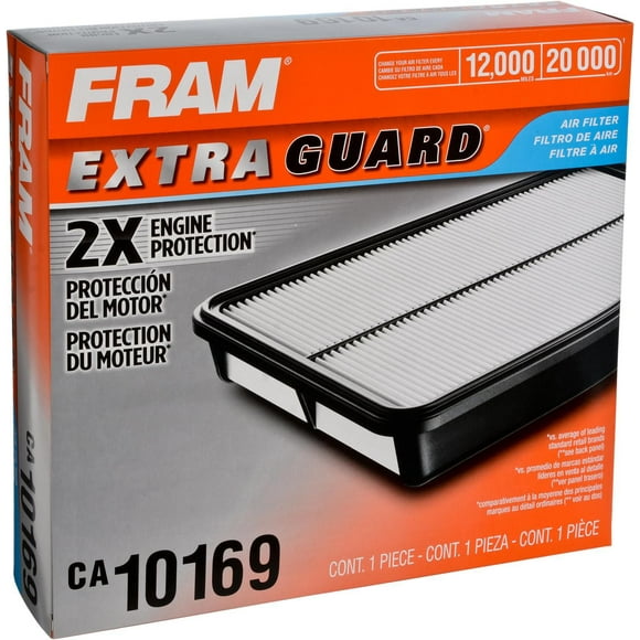 Filtre à air FCA10169 Extra GuardMD de FRAM(MD) Aide à prévenir la réduction de l’accélération et de la puissance du moteur.