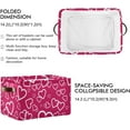 thumbnail image 2 of GZHJMY Valentine's Day Printing Storage Bins Foldable Canvas Fabric Storage Basket with Handles for Organizing, Large Storage Baskets for Shelves Closet Collapsible Organizer, 2 of 7