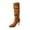 A Brown, variant on Wovix Knee High Boots for Women Pointed Toe Stiletto High Heel Slouchy Suede with Side Zipper Tall Fashion Boots Trendy Streetwear Shoes Brown 37