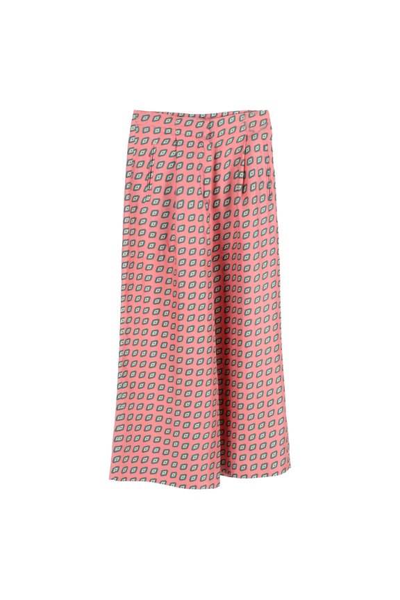 Pre-Owned Etro Printed Cropped Twill Wide Leg Pants in Multicolor Silk