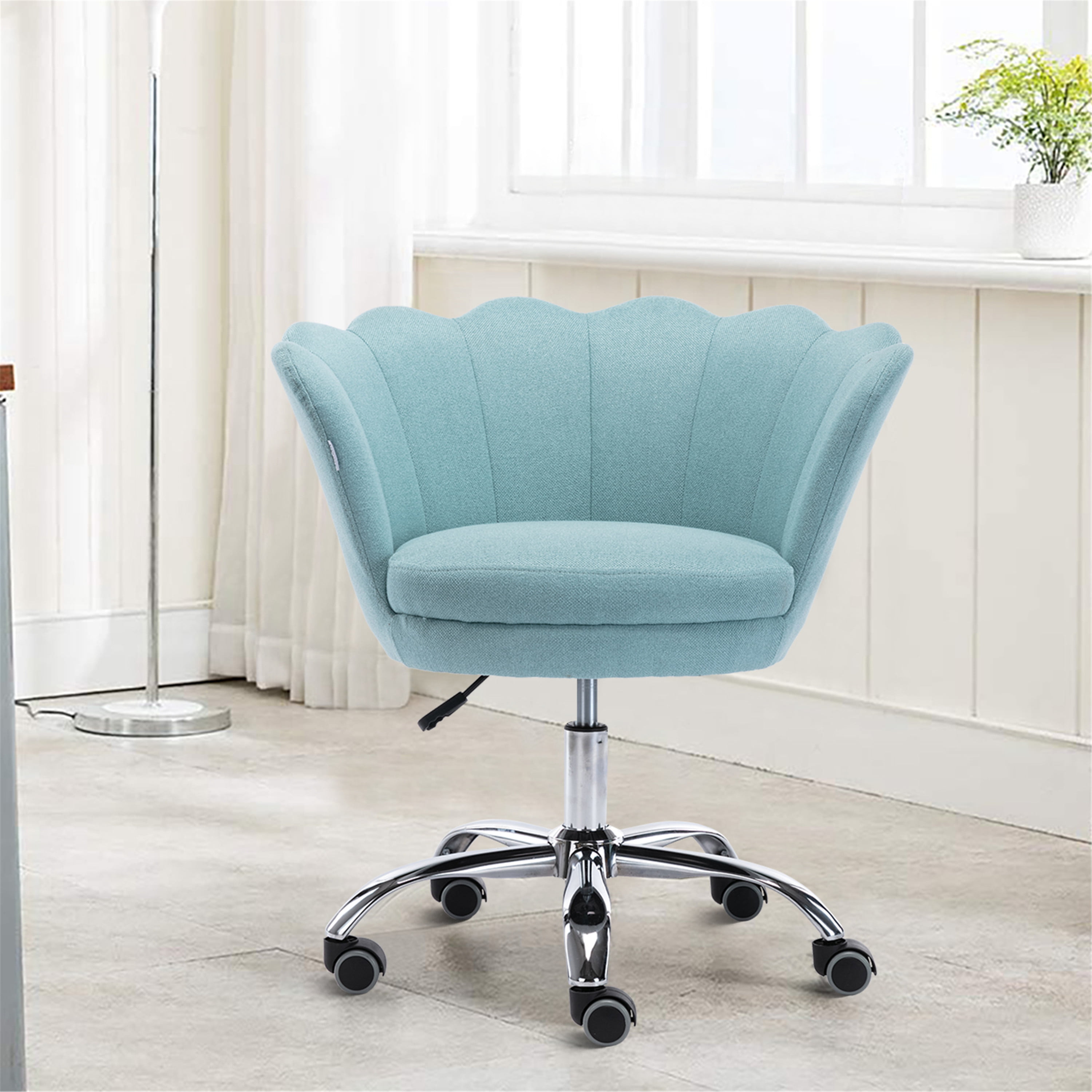 Teal Details about   Armless Mid-Back Office Task Chair Leather Upholstery Height Adjustable 
