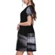 thumbnail image 2 of Balery Black Cobra Snake Vestidos sueltos de manga corta para mujer, vestidos de verano 2025, vestidos casuales de corte A con vuelo., 2 of 6
