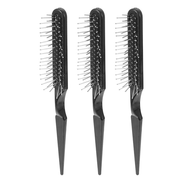 ORDDIART Peigne de Massage à Coussin Gonflable pour Usage Domestique Brosse Coiffante Noire en ABS avec Queue Pointue et Dos