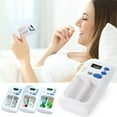thumbnail image 1 of Pastillero electrónico digital portátil con temporizador ZJT250133030 | Organizador de medicamentos de dos compartimentos con alarma de cuenta regresiva | Tamaño de bolsillo, fácil de instal, 1 of 5