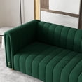 thumbnail image 6 of 3 Seater Sofa and Armchair Set 2 Piece, Modern Velvet Couches for Living Room Furniture Sets with Gold Leg, Luxury Sets of 2 Sectional Sofas for Bedroom Office Apartment Green, 6 of 7