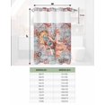 thumbnail image 6 of No Hook Shower Curtain with Snap in Liner, Vintage White Wood Grain with Ocean Starfish and Coral Hotel Shower Curtains for Bathroom, Washable Shower Curtain Liner Set with Mesh Top Window, 72"x96", 6 of 6