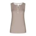 thumbnail image 5 of Wycnly Tank Top for Women Tank Tops Women Lightweight Comfy Slim Button up Tunic Tank 2025 Fashion Solid Sleeveless T-shirt Ladies Sleeveless Shirt, 5 of 5