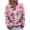 Pink, variant on longantii Halloween Knit Sweater for Women Button Front Long Sleeve Ghost Pumpkin Print Lightweight Casual Party Cardigan