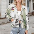 thumbnail image 3 of Jackets for Women Winter Coat Jackets Flannel Stand Collar Jacket(Bamboo Ink Painting,Size:S-4XL), 3 of 7