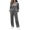 A-Gray, variant on successthop Velour Sweatsuits 2PCS Sets Womens Long Sleeve Crewneck Tops and Pant Casual Tracksuit with Pockets