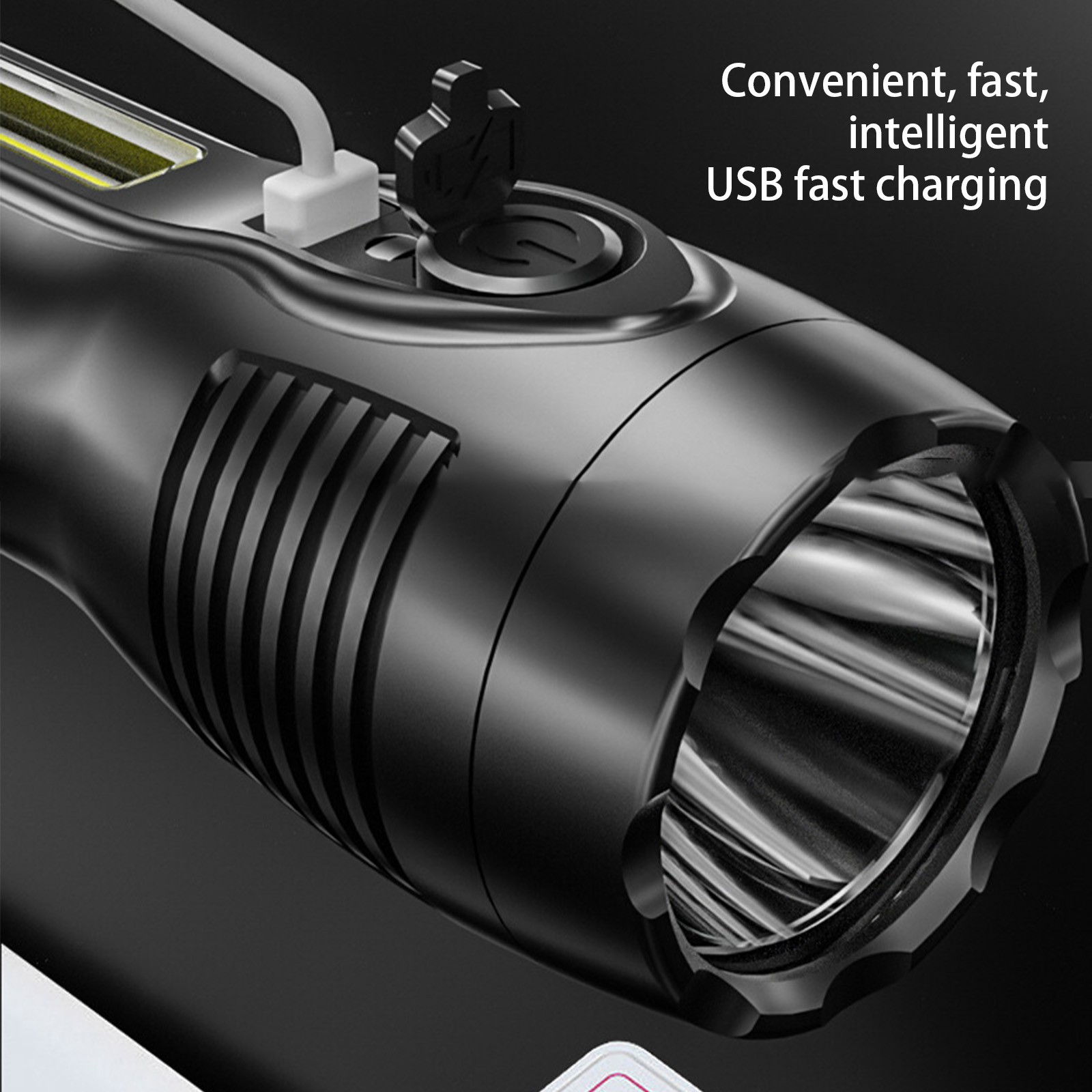 IPEWLEX Rechargeable 20000 Lumen LED Flashlight with COB Work Light, IPX5 Water-Resistant, Ideal for Emergencies, Camping, and Outdoor Adventures