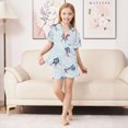 thumbnail image 6 of FORMRS Niños Short Sleeve Top and Pants Pajama Set Unisex Satin 2-Piece Sleepwear, Sizes 7-8Y, Hockey Action Zone, 6 of 8