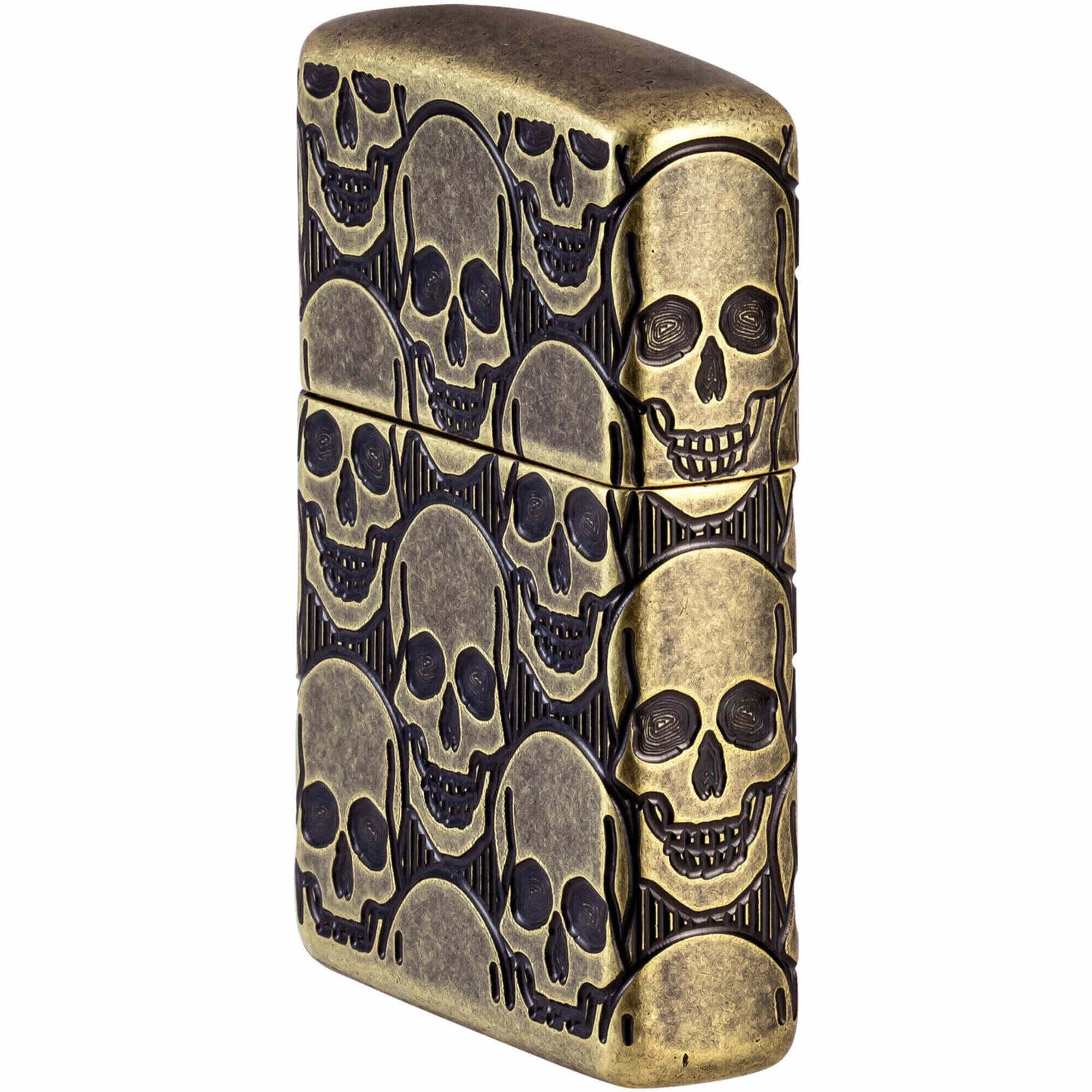 Zippo 46302 Cackling Cranium Design Metal Windproof Pocket Lighter