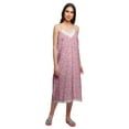 thumbnail image 3 of Moomaya WoMen's Printed V-Neck Sleepwear Cotton Spaghetti Strap Nightdress, 3 of 6