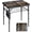 Brown, variant on Redcamp Small Folding Camping Table, Adjustable Height, Lightweight Aluminum Frame, 2 Feet, Grey
