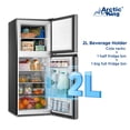 thumbnail image 4 of Arctic King 4.5 Cu Ft Two-Door Compact Refrigerator, Stainless Steel Look, 4 of 10