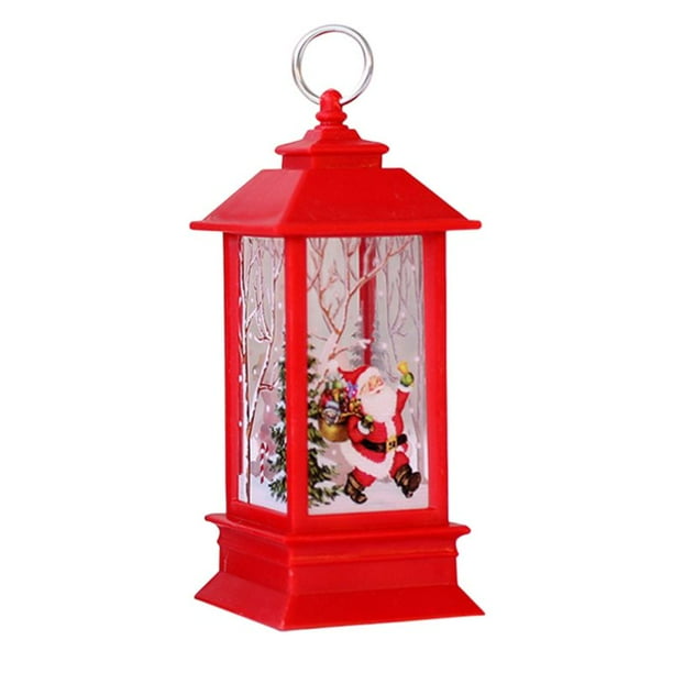 Snowman Family Christmas Snow Globe, LED Lighted Lantern, Battery