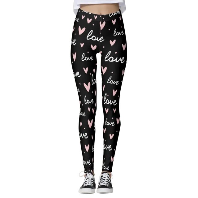 Gibobby Leggings lindo Mujer Pantalones estampados personalizados para el Día San Valentín para mujer, mallas personalizadas para mallas para correr, mallas largas para Pilates(Multicolor, XL)