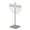 Silver Round Shape, variant on Chabad Style Gold Finish Hanukkah Menorah for Entryway, Living Room, Office, and Kitchen with LED Light Bulbs and Remote Control for Easy Daily Hanukkah Lighting Sequence