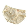 thumbnail image 2 of Sakmal Briefs Panties for Women Cotton High Waisted Panties Yellow Soft Womens Underwear L, 2 of 5