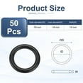 thumbnail image 2 of 50 Pack 208 Nitrile O-rings, 90 Durometer 5/8" ID, 7/8" OD, 1/8" Width, Black, 2 of 6
