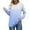 Blue, variant on Women's Colorblock T-Shirts Long Sleeve Fashion Round Neck Casual Top Fall Winter Soft Lightweight Pullover Tops