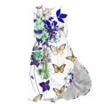 thumbnail image 2 of DailyTrove Women's Floral Art Print Maxi Dress, Crew Neck, Bohemian Garden & Gallery Outfit, Soft Rayon Fabric, All-Season Wear, 2 of 6