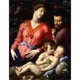 thumbnail image 2 of Agnolo Bronzino 19x24 Black Ornate Framed Double Matted Museum Art Print Titled: The Panciatichi Holy Family (About 1540), 2 of 5