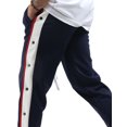 thumbnail image 4 of Ma Croix Men's Slim Fit Stripe Track Pants with Button Accent, 4 of 8