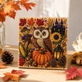 thumbnail image 2 of Halloween Fall Indoor Decor 9.84 Inch Special Shaped Diamond Art Painting Kit with Owl Pumpkin Scarecrow Castle for Home Living Room Entryway Wall Decor, 2 of 7