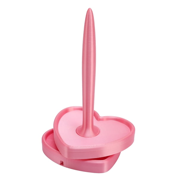 Soporte de Bola de Hilo, Pink Evite El Soporte de Hilo en Forma de Corazón Enredado para Tejer y Ganchillo