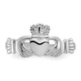 thumbnail image 5 of 14K White Gold Ring Band Themed Ladies Claddagh, 5 of 5
