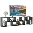 thumbnail image 1 of Giantex 3 Pieces Adjustable TV Console Stand, Modern Entertainment Center, Free Combination Bookcase for Storage & Display, for Living Room, Bedroom & Study, Black, 1 of 10