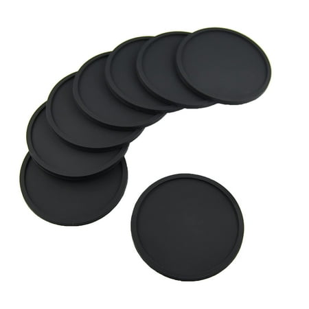

iOPQO Glass 8 Zwart Kitchen Siliconen Supplies - Onderzetters Stuks Kitchen，Dining & Bar coaster for bar living room kitchen Black