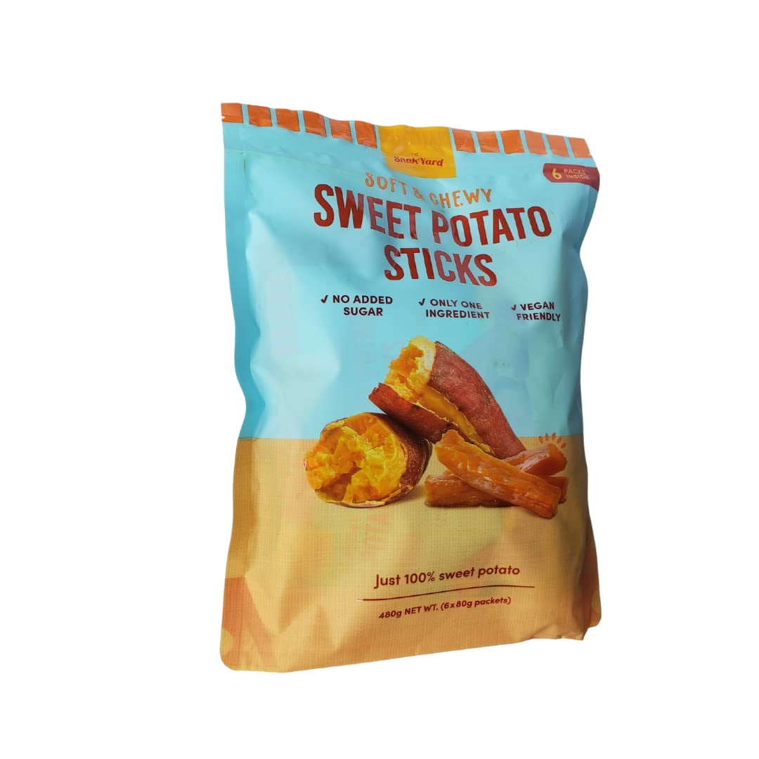 Snakyard Soft & Chewy Sweet Potato Sticks, 2.8 Ounce (Pack of 6)