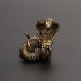 thumbnail image 3 of Lefu Mini Brass Snake Statue Ornament Miniature Figurines Home Office, 3 of 7
