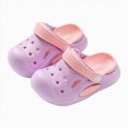 thumbnail image 5 of KPOPLK Slides Sandals for Kids,Girls Shower Shoes,Boys Cloud Slides Non slip Quick Dry Bedroom Shoes Indoor Outdoor Open Toe Spa Bath Pool Gym House Casual House Slippers Size 5.5,Light Purple, 5 of 5