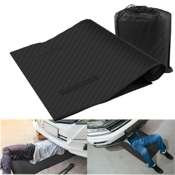 Rolling Creeper Mat, Under Car Repair Mat, 60x28 Inch Portable Creeper Rolling Pad with Storage Bag, Foldable Mechanics Mat for Low Clearance, Auto Repairing Tool for Working On The Ground