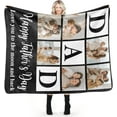 thumbnail image 3 of Customized Blanket with Photos & Text for Mom Dad Baby Family Friends Personalized Picture Blanket for Birthday Christmas for Women Sister Wife Grandma(10 Photos,50x60 Sherpa), 3 of 6