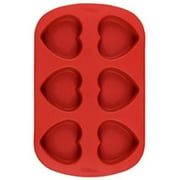 Wilton Mini Silicone Mold-6 Cavity Heart 2.5"X2.5"X1.25"