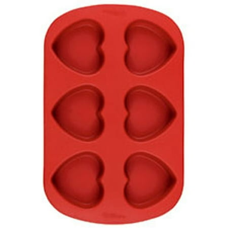 Wilton Mini Silicone Mold-6 Cavity Heart 2.5"X2.5"X1.25"