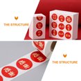 thumbnail image 6 of ROMANSENTIAL Chinese New Year Round Stickers Red Fu Stickers 5 Rolls 1In x 1In x 0.04In, 6 of 8