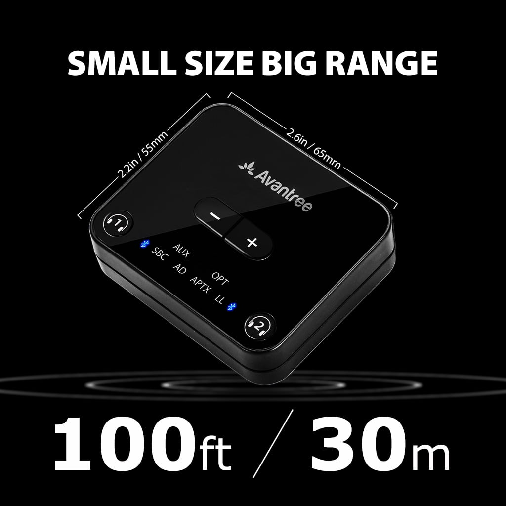 Avantree Audikast Plus Bluetooth 5.0 Transmitter 2 Headphones Optical AUX RCA USB Long Range in El Salvador at USD 67 Rating 4