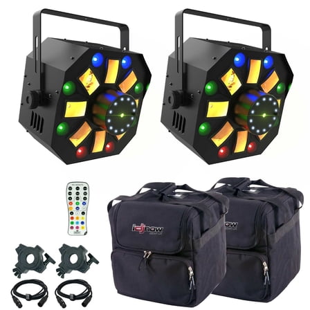 Chauvet DJ Swarm Wash FX ILS 4-in-1 LED Effect Fixture with Laser & Strobe & Remote Duo Package